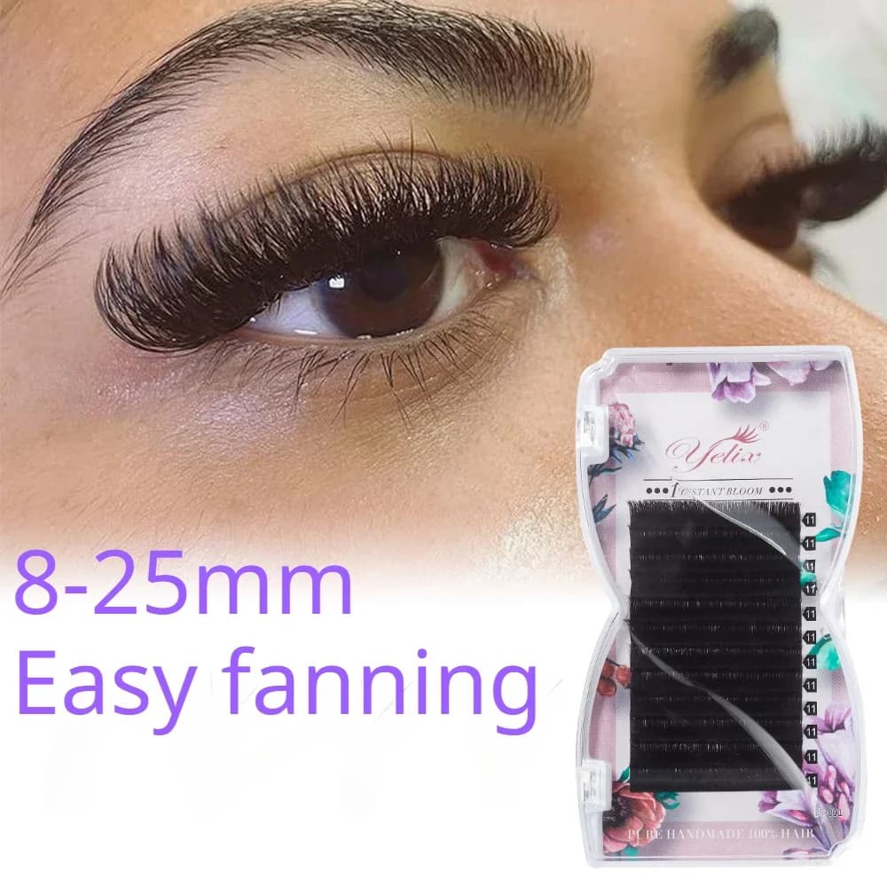 Enostavno fanning podaljški trepalnic 0,07 mm 8-25 mm