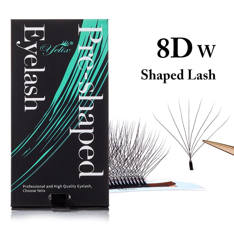 Naravne mehke W oblike predpripravljene umetne trepalnice 3D-8D