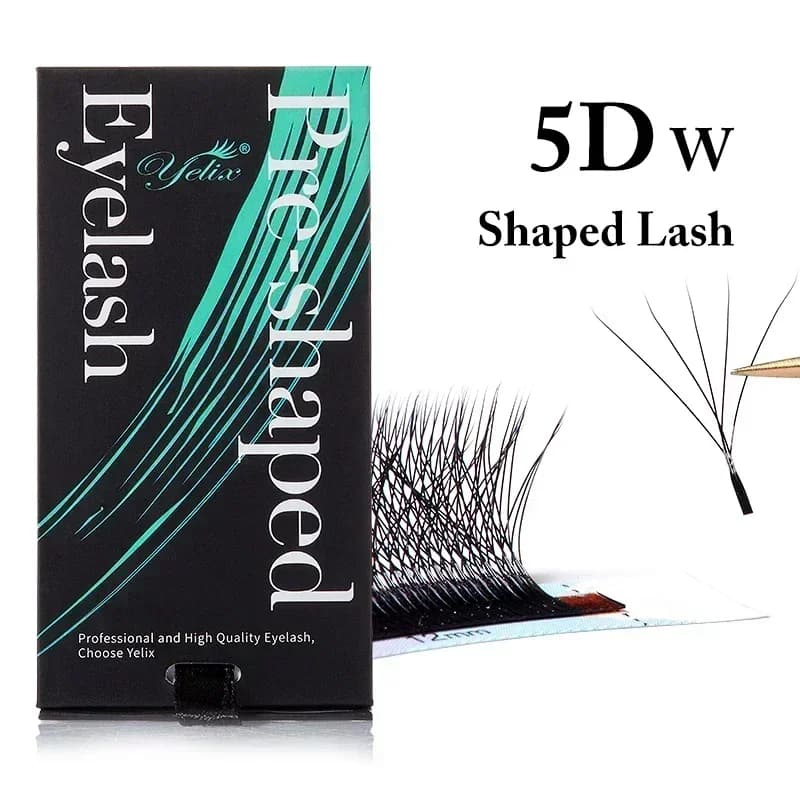 Naravne mehke W oblike predpripravljene umetne trepalnice 3D-8D