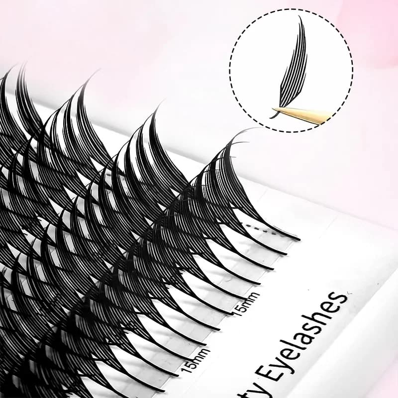 Peresasta oblika Spire individualne brazilske volumenske trepalnice