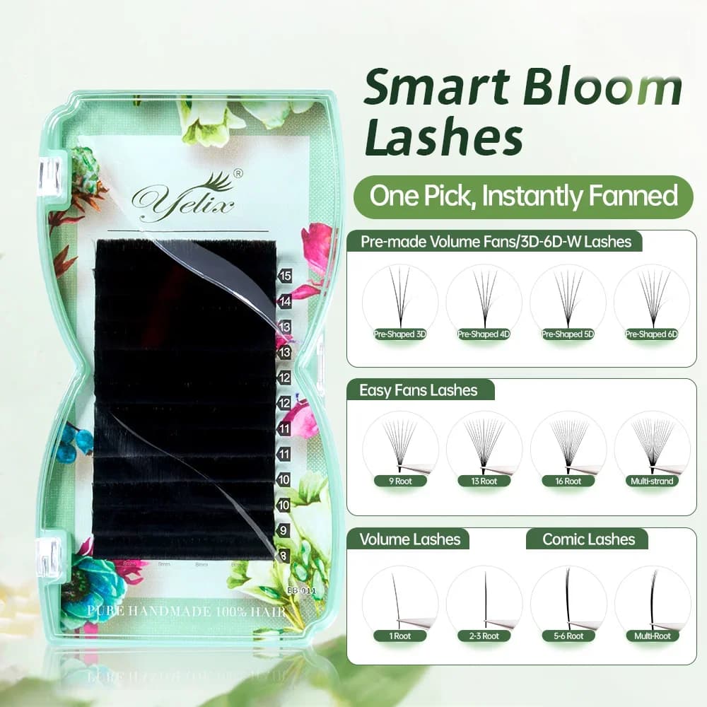 Smart Bloom Brezšivno korenino Easy Fan Volume trepalnice