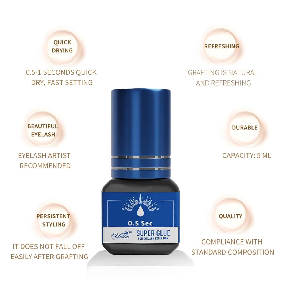 Profesionalno lepilo za nadgradnjo trepalnic 5 ml (3 kos)